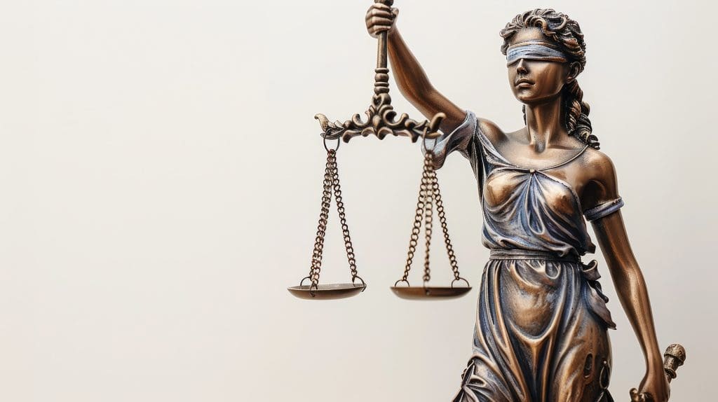 Antique scales of justice